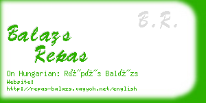 balazs repas business card